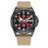 Патріотичний наручний годинник Awarder Embroidery Black-Red Khaki Automatic 10ATM фото 2