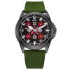 Патріотичний наручний годинник Awarder Embroidery Black-Red Green Battery 10ATM фото 2
