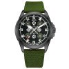 Патріотичний наручний годинник Awarder Embroidery Black-Army Green Green Battery 10ATM фото 2