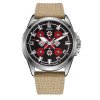 Патріотичний наручний годинник Awarder Embroidery Silver-Red Khaki Battery 10ATM фото 2