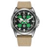 Патріотичний наручний годинник Awarder Embroidery Silver-Green Khaki Battery 10ATM фото 2