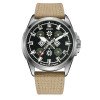 Патріотичний наручний годинник Awarder Embroidery Silver-Army Green Khaki Battery 10ATM фото 2