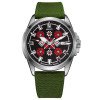 Патріотичний наручний годинник Awarder Embroidery Silver-Red Green Automatic 10ATM фото 2