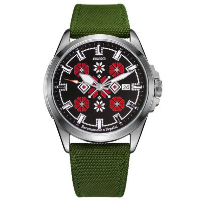 Awarder Embroidery Silver-Red Green Automatic 10ATM