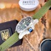Патриотические наручные часы Awarder Embroidery Silver-Green Green Automatic 10ATM фото 6
