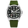 Патріотичний наручний годинник Awarder Embroidery Silver-Army Green Green Automatic 10ATM фото 2