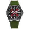 Патріотичний наручний годинник Awarder Embroidery Black-Red Green Automatic 10ATM фото 2