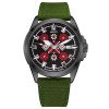 Патріотичний наручний годинник Awarder Embroidery Black-Red Green Automatic 10ATM фото 2