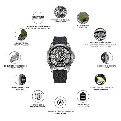 Awarder Cossack Black-Black Automatic 10ATM