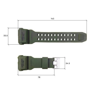 Ремінець для годинника Skmei 1637AG Army Green