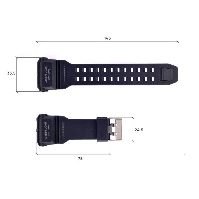 Ремінець для годинника Skmei 1637BK Black