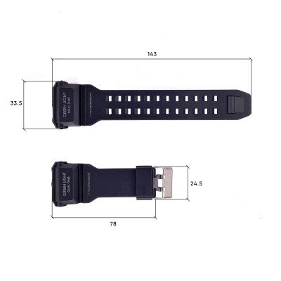 Ремінець для годинника Skmei 1637BK Black