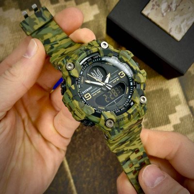 Patriot 001CMGRUASI Тризуб срібло Зелений камуфляж + Коробка.