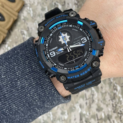 Patriot 001BUPO Полиция Черные с синим + Коробка