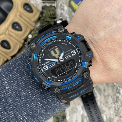 Patriot 001BUTRO ТРО Черные с синим + Коробка