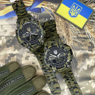 Patriot 001CMGRUAGD Трезубец золото Зеленый камуфляж + Коробка.