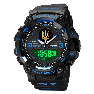 Patriot 001BUUAGD Трезубец золото Черные с синим. + Коробка.