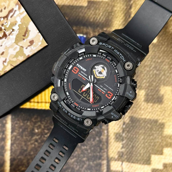 Годинник наручний Patriot 001RDSSO ССО Чорні з червоним + Коробка фото 6