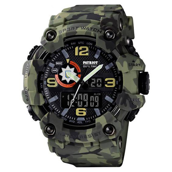 Часы наручные Patriot 002CMGRPO Полиция Зеленый камуфляж + Коробка фото 3
