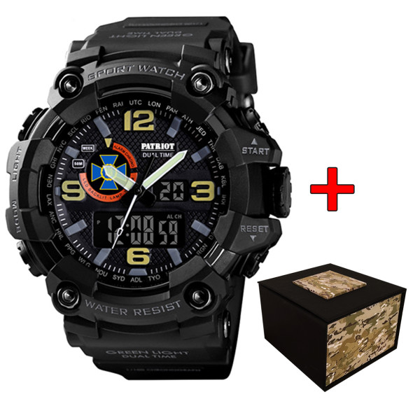 Годинник наручний Patriot 002BKSBU СБУ Чорні + Коробка фото 1