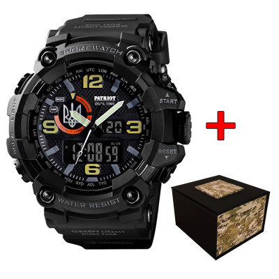 Patriot 002BKUASI Тризуб срібло Чорні + Коробка