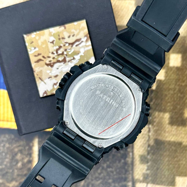 Часы наручные Patriot 002BKUASI Тризуб серебро Черные + Коробка фото 5