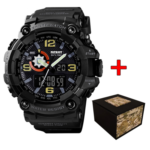 Часы наручные Patriot 002BKPO Полиция Черные + Коробка фото 1