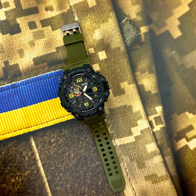 Patriot 002AGUAGD Трезубец золото Зеленые + Коробка.