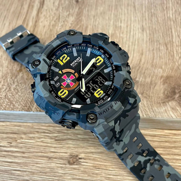 Часы наручные Patriot 002CMGYSU ВСУ Серый камуфляж + Коробка. фото 3