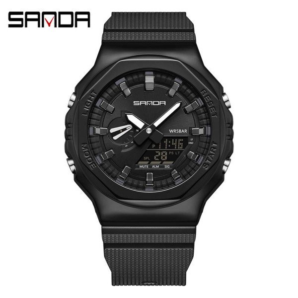 Мужские часы Sanda 3167 All Black фото 1