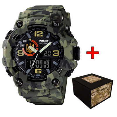 Patriot 002CMGRUAGD Тризуб золото Зелений камуфляж + Коробка.