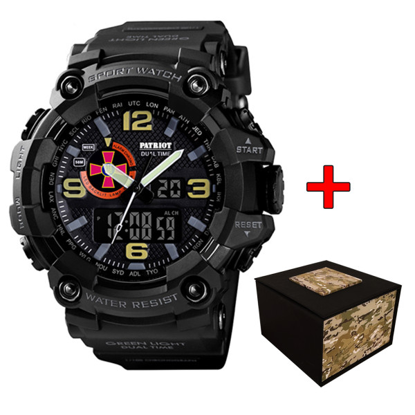 Часы наручные Patriot 002BKSU ВСУ Черные + Коробка. фото 1