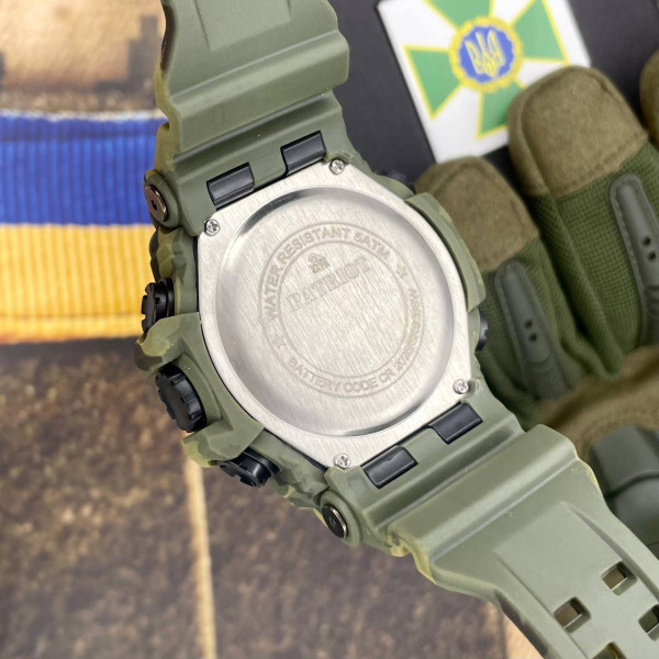 Часы наручные Patriot 003CMGRDPS ДПС Зеленый камуфляж + Коробка. фото 5