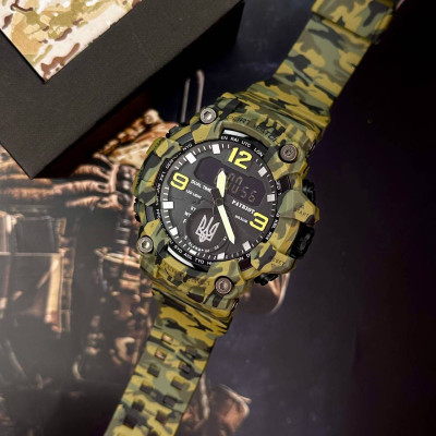 Patriot 003CMGRUASI Трезубец серебро Зеленый камуфляж + Коробка.