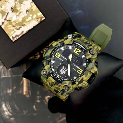 Patriot 003CMGRUASI Трезубец серебро Зеленый камуфляж + Коробка.