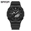 Чоловічий годинник Sanda 3167 Black-White фото 2