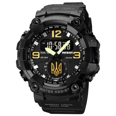 Patriot 003BKUAGD Трезубец золото Черные + Коробка.