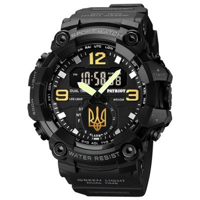Patriot 003BKUAGD Трезубец золото Черные + Коробка.