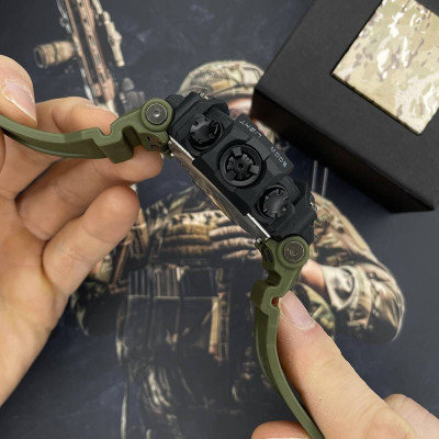 Patriot 003AGUAGD Трезубец золото Зеленые + Коробка.