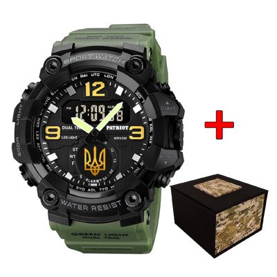 Patriot 003AGUAGD Трезубец золото Зеленые + Коробка.