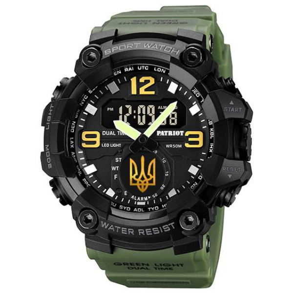 Годинник наручний Patriot 003AGUAGD Тризуб золото Зелені + Коробка. фото 7