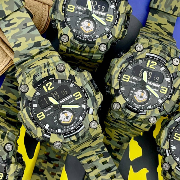 Годинник наручний Patriot 004CMGRSSO ССО Зелений камуфляж + Коробка. фото 4