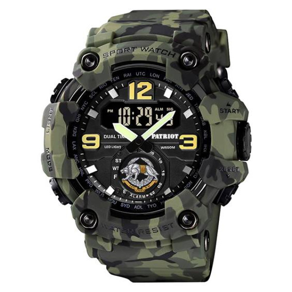 Годинник наручний Patriot 004CMGRSSO ССО Зелений камуфляж + Коробка. фото 6