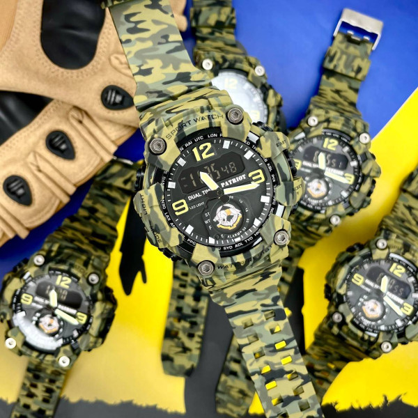 Годинник наручний Patriot 004CMGRSSO ССО Зелений камуфляж + Коробка. фото 3