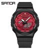 Чоловічий годинник Sanda 3167 Black-Red фото 2