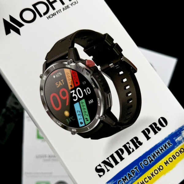 Смарт часы Modfit Sniper Pro All Black 41 мм. фото 16