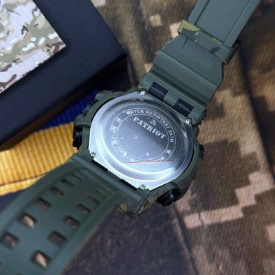 Patriot 004CMGRUASI Трезубец серебро Зеленый камуфляж + Коробка.