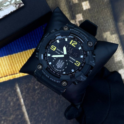 Patriot 004BKUASI Тризуб серебро Черные + Коробка