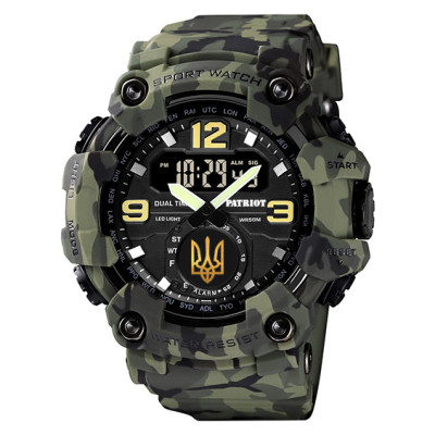 Patriot 004CMGRUAGD Трезубец золото Зеленый камуфляж + Коробка.