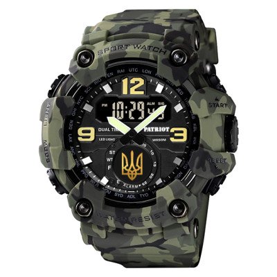 Patriot 004CMGRUAGD Трезубец золото Зеленый камуфляж + Коробка.